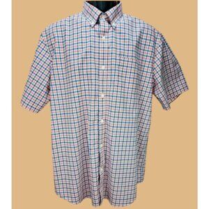 L.L. Bean Mens Traditional Short Sleeve Shirt Large